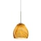 Besa Lighting Bolla Cord Pendant, Honey, Satin Nickel Finish, 1x9W LED 1BT-4122HN-LED-SN - alternate 1
